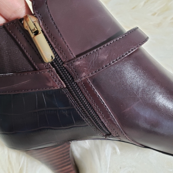 Circa Joan & David Cailey Boot Leather Mixed Knit Women's Size 8 - Picture 13 of 13